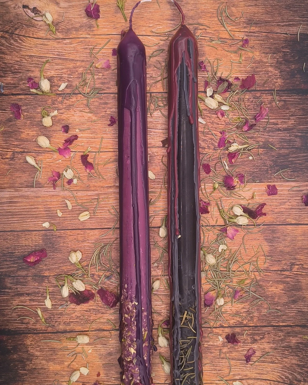 Hades and Persephone 10" Taper Unscented Soy Wax Candle Bundle